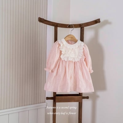 法式蕾絲摺邊洋裝 (2色)8