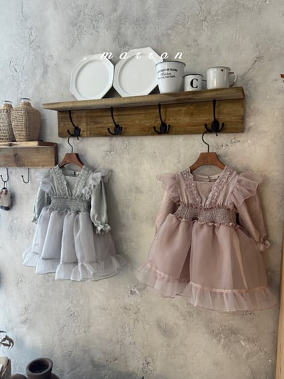 雪紗蕾絲洋裝 (2色)3