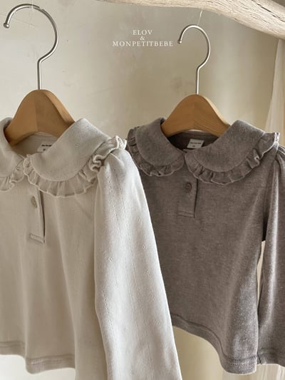 荷葉領上衣 (2色)2