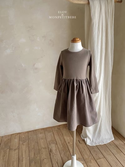 拼接雙色洋裝 (2色)2