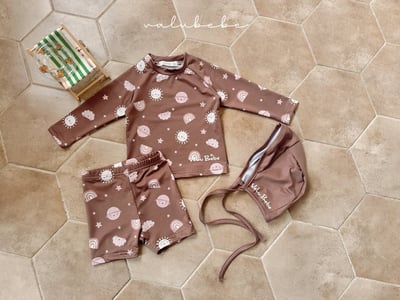 (現貨)【男寶泳衣三件套】防曬上衣＋泳帽＋泳褲 (2色)5