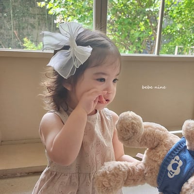 雪紗蝴蝶結髮夾組 (2入)4