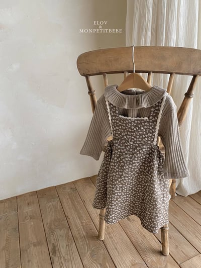 田園碎花吊帶洋裝 (2色)10