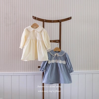 蕾絲小圓領洋裝 (2色)9