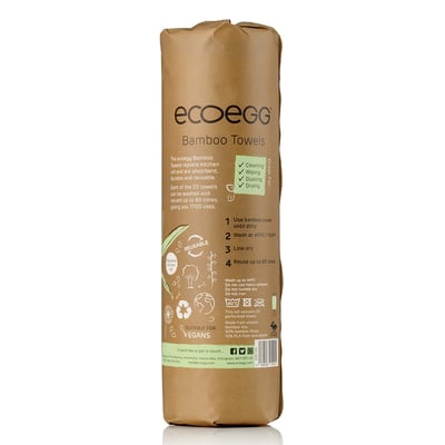 英國ECOEGG-竹纖可洗式廚房擦拭巾(20張入)2
