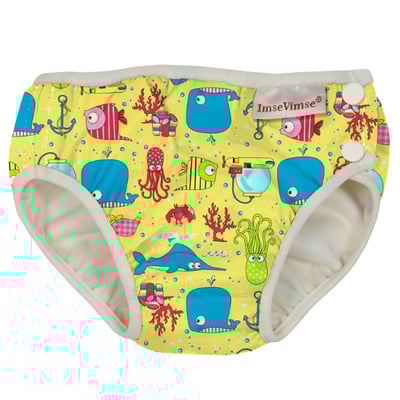 瑞典 ImseVimse超彈性防漏游泳尿褲(繽紛海洋)1