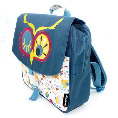 法國Les Deglingos-造型後背書包32cm(貓頭鷹/阿斯特)3