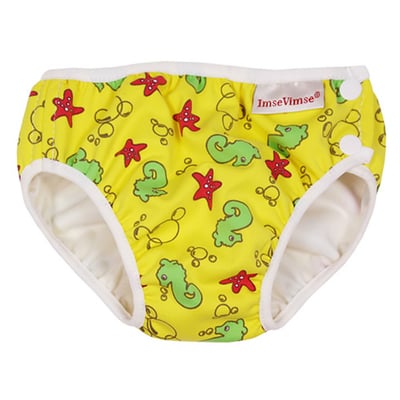 瑞典 ImseVimse超彈性防漏游泳尿褲(黃色海洋)1