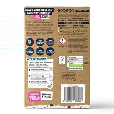 英國ECOEGG-環保低敏淺色衣物潔衣蛋(50次/粉紅春天花蕾)2