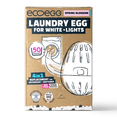 英國ECOEGG-環保低敏淺色衣物潔衣蛋(50次/粉紅春天花蕾)1