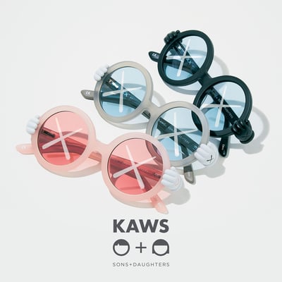 Sons + Daughters兒童太陽眼鏡 - KAWS聯名款(櫻花嫩粉) 3-9Y5