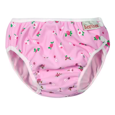 瑞典 ImseVimse超彈性防漏游泳尿褲(粉紅小白花)1