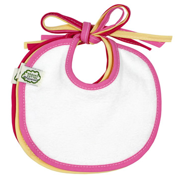 瑞典 ImseVimse-有 機棉繫繩式口水巾(玫瑰粉/3件組)1