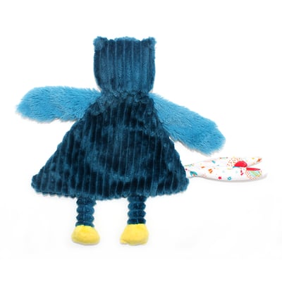 法國Les Deglingos-柔絨摸摸安撫巾(貓頭鷹/阿斯特)2