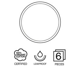 瑞典ImseVimse-有 機法蘭棉絨哺乳護墊(6片/12cm)2