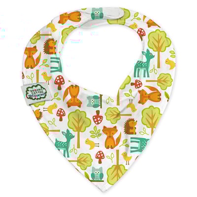 瑞典 ImseVimse有機棉領巾型圍兜(歡樂森林)1