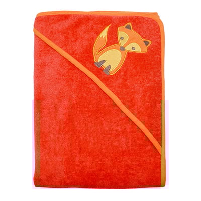瑞典 ImseVimse舒柔寶寶帽兜浴巾(狐狸)1