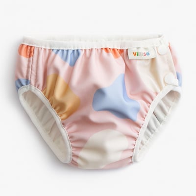 瑞典 ImseVimse超彈性防漏游泳尿褲(粉紅幾何)1