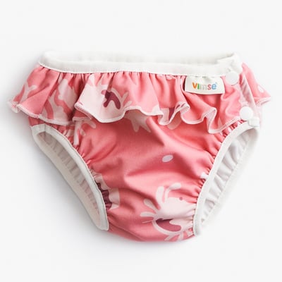 瑞典 ImseVimse超彈性防漏游泳尿褲(粉紅鯨魚)1