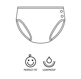 瑞典 ImseVimse超彈性防漏游泳尿褲(繽紛花漾)2