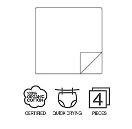 瑞典 ImseVimse-輕柔織棉折疊式尿布墊(奇異果/4件組)3