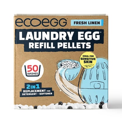 英國ECOEGG-環保低敏潔衣蛋補充包(50次/粉藍柔軟舒棉)1