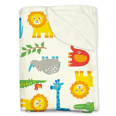 瑞典 ImseVimse有機棉柔寶寶毯(非洲草原)1