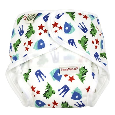 瑞典 ImseVimse有機棉All-in-One尿布褲(魔法飛龍)1