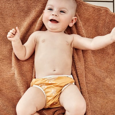 瑞典 ImseVimse超彈性防漏游泳尿褲(粉黃鯨魚)2