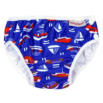 瑞典 ImseVimse超彈性防漏游泳尿褲(藍色水手)1