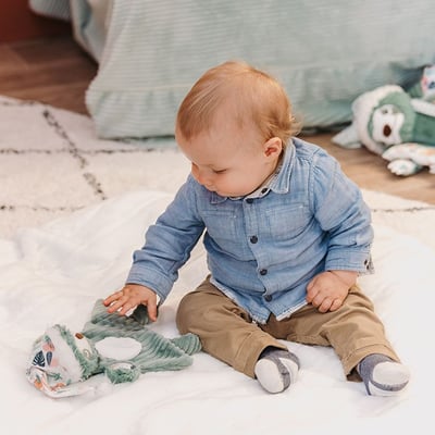 法國Les Deglingos-柔絨摸摸安撫巾(樹懶/奇洛斯)3