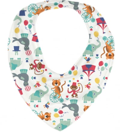 瑞典 ImseVimse有機棉領巾型圍兜(馬戲團)1