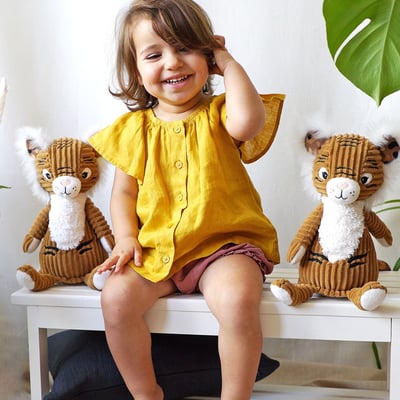 法國Les Deglingos-柔絨伙伴玩偶(老虎/斯派庫洛司)4