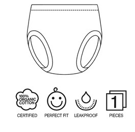 瑞典 ImseVimse有機棉幼兒如廁訓練褲(歡樂森林)2