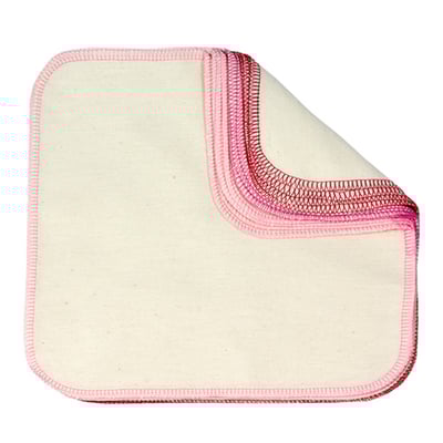 瑞典 ImseVimse有機法蘭棉絨擦拭巾(玫瑰粉/12件組)1