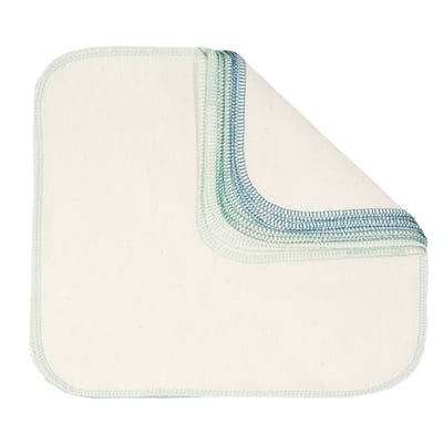 瑞典 ImseVimse有機法蘭棉絨擦拭巾(湖泊藍/12件組)1