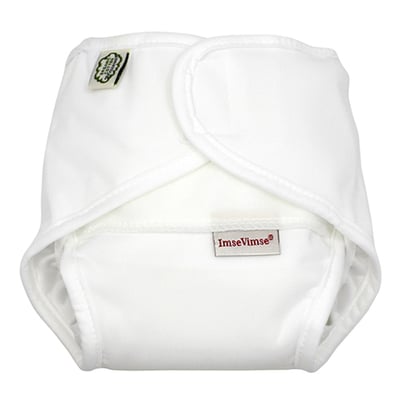 瑞典 ImseVimse有機棉All-in-One尿布褲4件組(純白/動物園)2