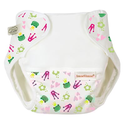 瑞典ImseVimse-有機棉柔尿布兜(青蛙王子)1