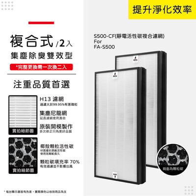蟎著媽 濾網 適用 3M 全效型空氣清淨機 FA-S500  S500-CF S5009
