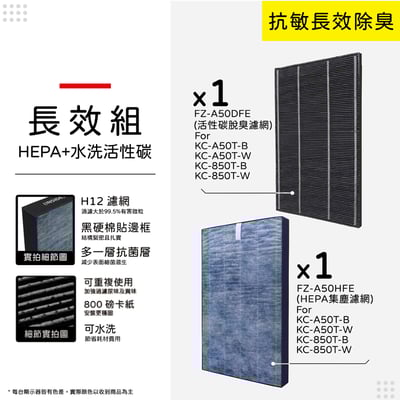 蟎著媽  濾網   適用 夏普 SHARP KC-A50T-W KC-A50T-B FZ-A50DFE FZ-A50HFE13