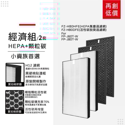 蟎著媽  濾網   適用 SHARP 夏普 FP-J80T-W FP-J60T-W 空氣清淨機 FZ-H80HFE11