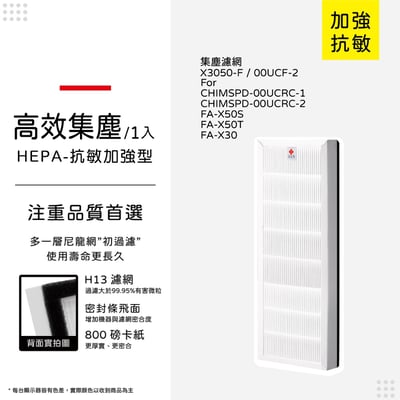 【蟎著媽】濾網適 3M 超濾淨 空氣清淨機 靜音款 靜炫款 淨巧型 FA-X30 FA-X50S 00UCRC-111