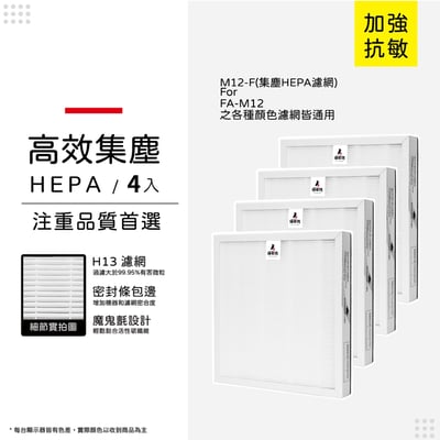蟎著媽 濾網 適用 3M 淨呼吸 超舒淨型 空氣清淨機 FA-M12 M12-F13