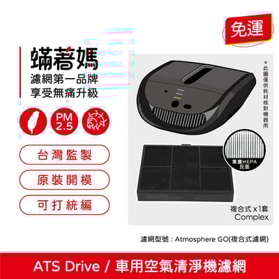 蟎著媽  濾網 適用 安麗 AMWAY 車用空氣清淨機 Atmosphere Drive1
