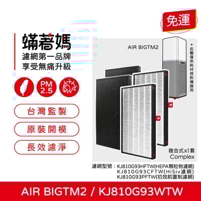 蟎著媽 濾網 適用 Honeywell KJ810G93WTW AIR BIGTM2 商用級 空氣清淨機1