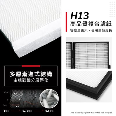 【蟎著媽】濾網  複合式濾網  適用 Blueair Pro M / L / XL SmokeStop Particle 空氣清淨機5