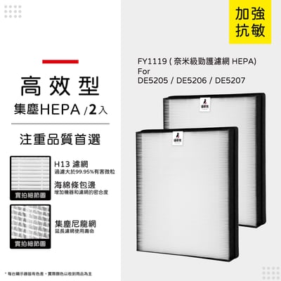 蟎著媽  濾網 適用 飛利浦 PHILIPS  DE5205 / DE5206 / DE5207 清淨除濕機13