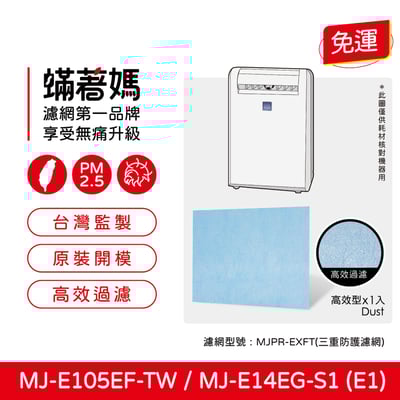 適用 三菱除濕機 MJ-E105EF-TW MJ-E14EG-S1 MJ-M100RX MJ-M100SX 三重防護濾網1