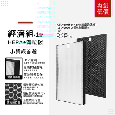 蟎著媽  濾網   適用 夏普 SHARP KC-A60T-W FZ-A60DFE FZ-A60HFE14