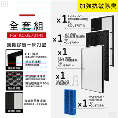 【蟎著媽】SHARP 夏普 KC-JE70T-N 空氣清淨機 FZ-E70HFE FZ-E70DFE 濾網17